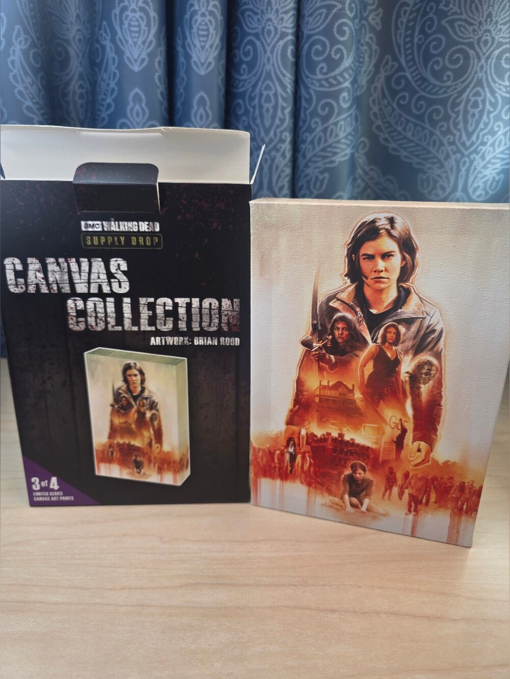 AMC The Walking Dead Supply Drop Canvas Print Maggie Greene Art Brian Rood #3/4